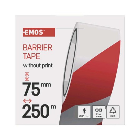 Nastro Segnaletico Bianco/Rosso 75mm x 250m - Alta Qualità | Emos F87525  Meta Descrizione