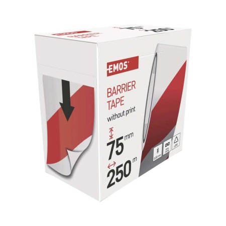 Nastro Segnaletico Bianco/Rosso 75mm x 250m - Alta Qualità | Emos F87525  Meta Descrizione