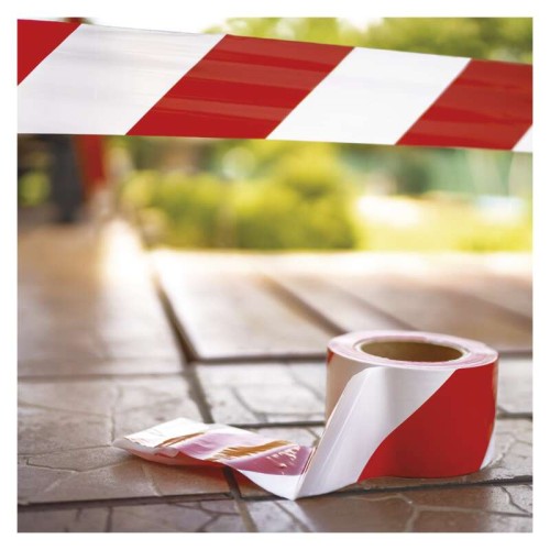 Nastro Segnaletico Bianco/Rosso 75mm...
