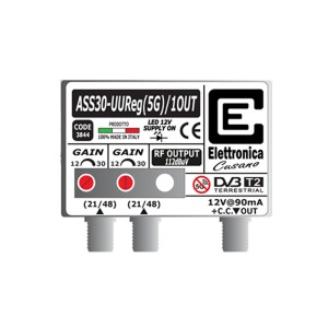 Amplificatore TV 30dB con filtro Lte 5G, 1 uscita, Elettronica Cusano ASS30-UUREG