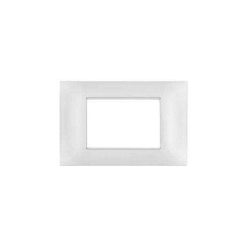 Placca 3 posti bianca tecnopolimero compatibile Plana - Mapam 6003-01