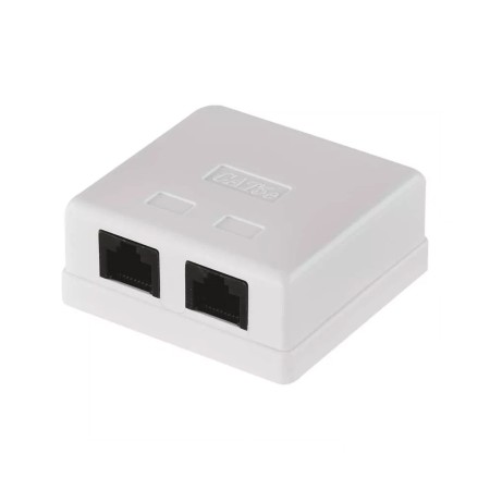 Presa di rete RJ45 doppia da parete CAT 5e Emos J0401