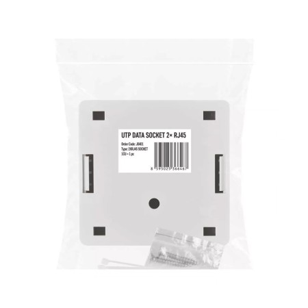 Presa di rete RJ45 doppia da parete CAT 5e Emos J0401