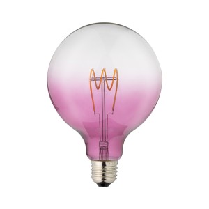 Lampadina LED globo D125 viola sfumata, dimmerabile