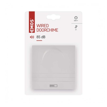 Campanello Due Toni DIN DON 230V | Suoneria Quadrata Bianca | EMOS P57001