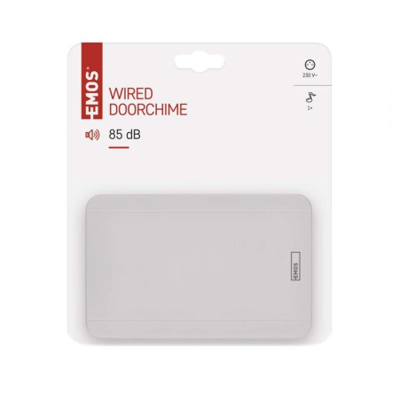 Campanello Due Toni DIN DON 230V | Suoneria Rettangolare Bianca | EMOS P57002