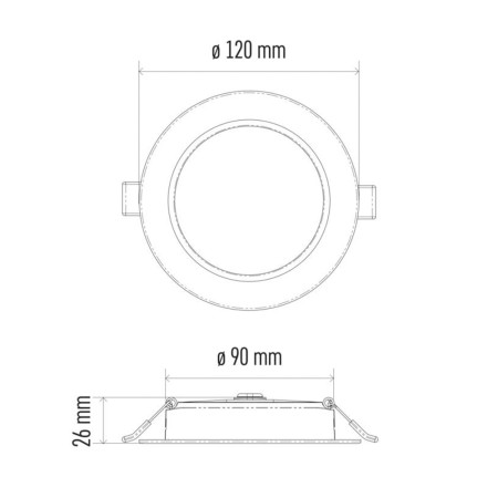 Pannello LED tondo incasso 18W 1800lm 4000K RUBIC Emos ZD1442