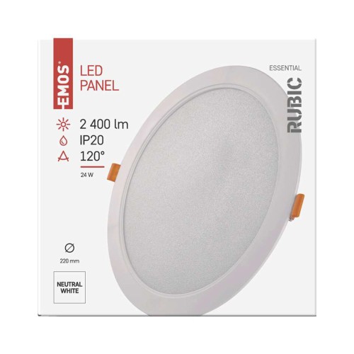 Pannello LED tondo incasso 24W 2400lm...
