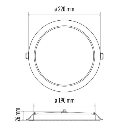 Pannello LED tondo incasso 24W 2400lm 4000K RUBIC Emos ZD1452