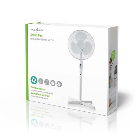 Ventilatore da terra 3 velocità d. 40 oscillante con altezza regolabile fino 1.20mt