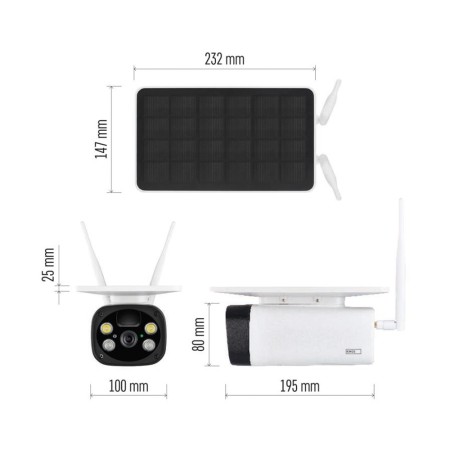 Telecamera Batteria GoSmart IP-600 EYE per Esterni con Wi-Fi e Pannello Solare | EMOS H4056