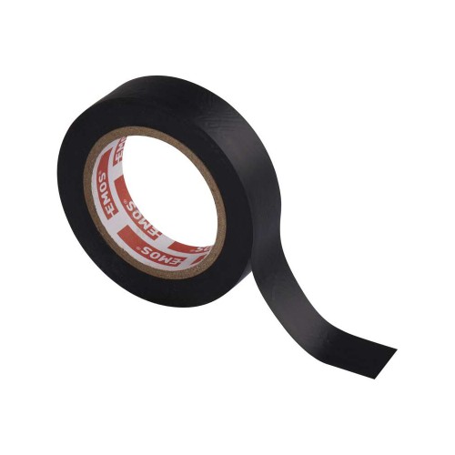 Nastro isolante PVC nero 15mm x 10m, spessore 0.13mm, autoestinguente e certificato CEI EN 60454.