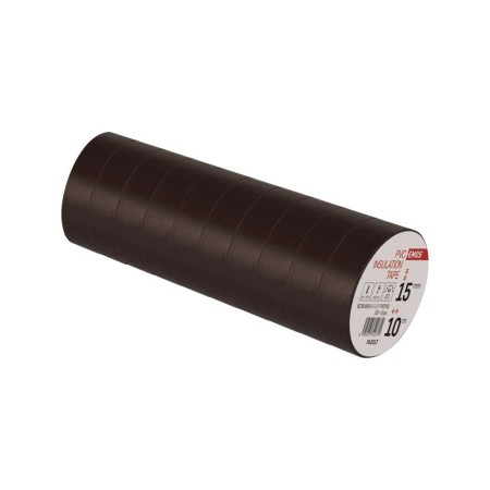 Nastro Isolante PVC Marrone 15mm x 10m - Spessore 0.13mm | Emos F61517