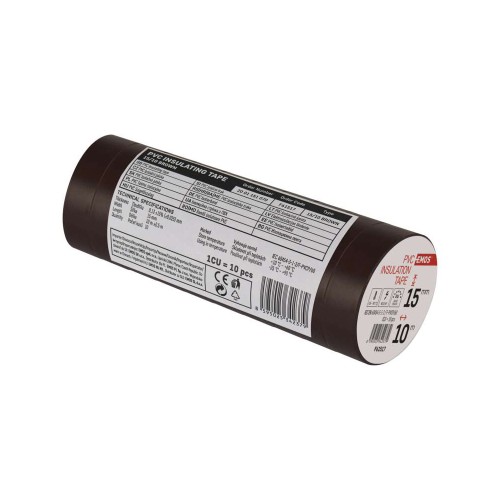Nastro Isolante PVC Marrone 15mm x...