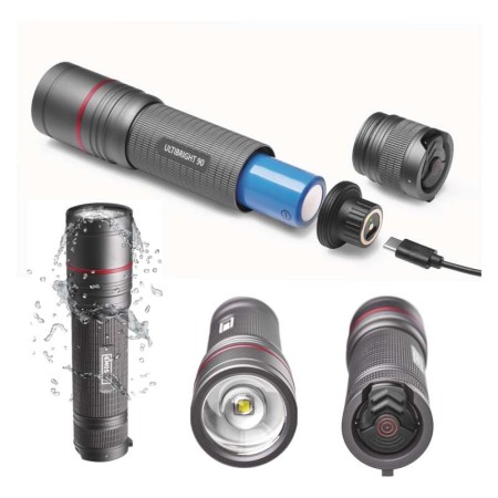 Torcia Ultibright 90 CREE XML2 U3 1200lm IP65 - Ricaricabile | EMOS P3190