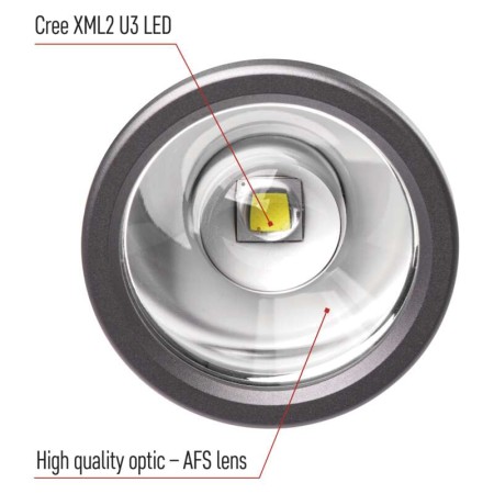 Torcia Ultibright 90 CREE XML2 U3 1200lm IP65 - Ricaricabile | EMOS P3190