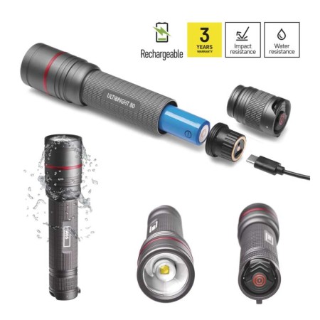 Torcia Ultibright 80 CREE XP-G3 S3 600lm IP65 - Ricaricabile  | EMOS P3180