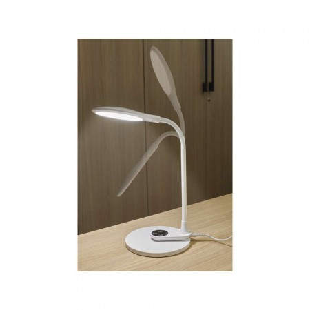 Lampada LED RUBY Bianca: Versatile, Dimmerabile e con Due Basi per Tavolo e Parete