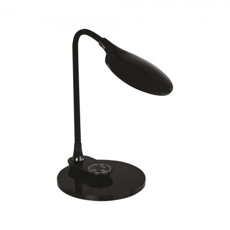 Lampada LED RUBY Nera: Versatile, Dimmerabile e con Due Basi per Tavolo e Parete