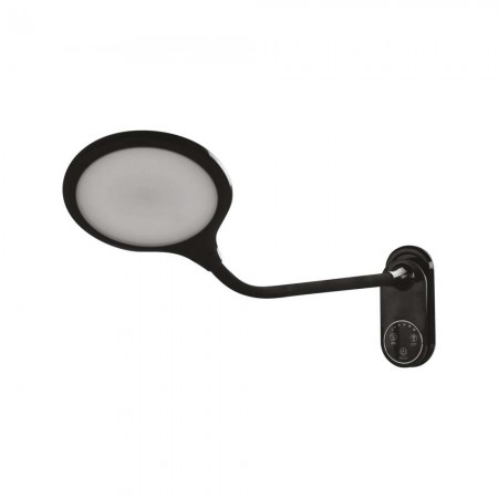 Lampada LED RUBY Nera: Versatile, Dimmerabile e con Due Basi per Tavolo e Parete