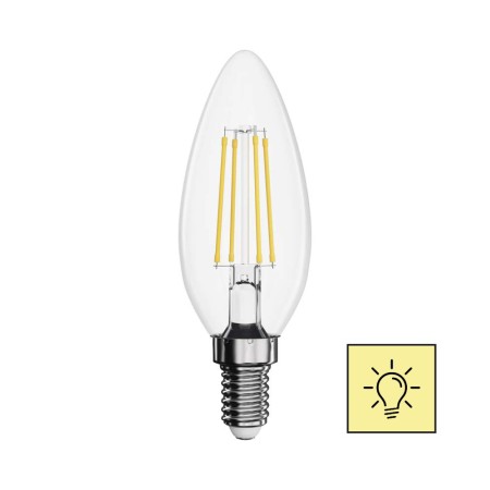 Lampadina LED Filamento Oliva E14 6W (60W) 2700K 610LM Finitura Chiara | Emos ZF3240