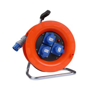 Avvolgicavo Industriale 30m con 3 Prese 3P+T, Spina 2P+T